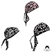 Elephant Brand Doo Rag 100% Cotton - Skull Cap Beanie for Cycling - Head Wrap Pack of 3 (Biker)