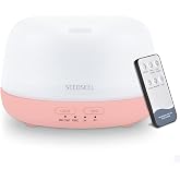 SEEDSEEL 300ML Essential Oil Diffuser with Remote Control, Aromatherapy Diffuser with 7-Color Changing LED Light for Home,Bedroom, Office