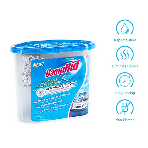 DampRid Disposable Moisture Absorber with Activated Charcoal, 1 lb, 2