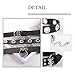 BEINY 3 PCS Black Gothic Punk PU Leather Choker Necklace Collar Hoop Chain Set Classic with Charms for Women Girls (3 PCS A SET)
