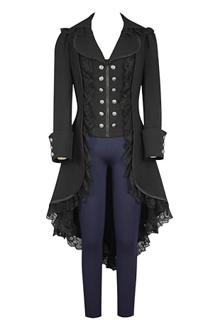 Joyplay Damen Steampunk Vintage Frack Jacke Gothic Viktorianischen Frock Mantel Vampir Kostüm
