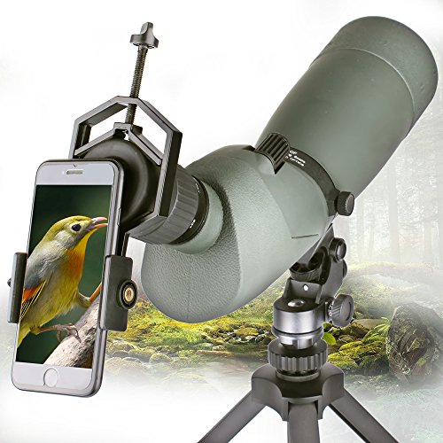 LANDOVE Smartphone Adapter Mount for Spotting Scope Telescope Microscope Binocular Monocular - Adapter for Eyepiece Diameter 32mm to 62mm - for Phone Sony Samsung Moto Note Etc(Big Type)