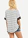 Romwe Women's Fashion Tee Short Sleeve Patch Casual T-Shirt Grey