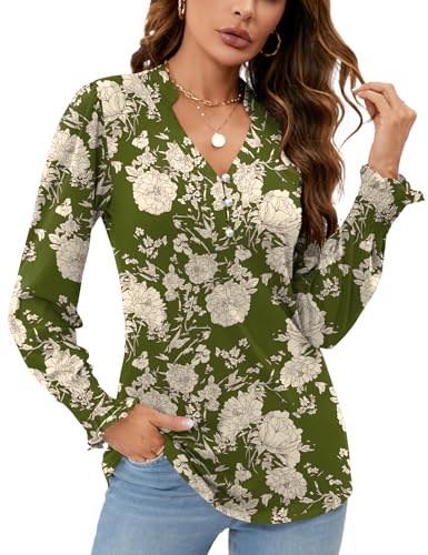 Rapbin Womens V Neck Blouse