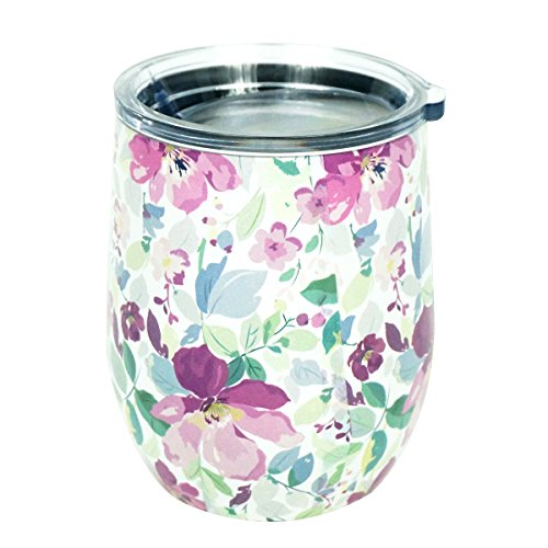 Picket Fence Stemless Wine Glass with Lid Salem Mary Square