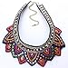 QIYUN.Z Tribal Jewelry Handmade Spiky Geometric Triangle Charm Bib Choker Necklace New