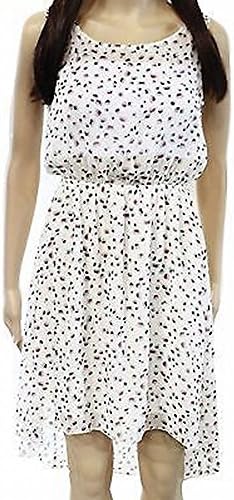 tea N Rose Floral Printed Women's Small Blouson Dress White S