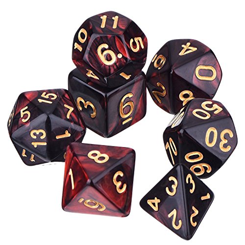 Brybelly Holdings GDIC-1127 7 Die Polyhedral Dice Set In Velvet Pouch Kings Ransom