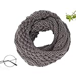 AMSTAR Womens Soft Warm Thick Ribbed Knit Winter Infinity Circle Loop Scarf AMSTAR Womens Soft Warm Thick Ribbed Knit Winter Infinity Circle Loop Scarf
