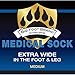 Extra Wide Medical Diabetic Socks for Men, Superior Stretch in the Foot, Ankle, Calf (26