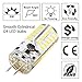 KINGSO G4 LED Bulb 10 Pack 3W Bi-Pin LED Light Bulb 48×3014 SMD 20W Halogen Bulb Equivalent Silicone Coated Shatterproof 220 Lumens 360° Beam Angle AC/DC 12V - Pure White