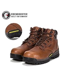 Rockrooster AT697PROam - Botas de trabajo para hombre, puntera compuesta, impermeables, puntera de kevlar, zapatos de seguridad, ventiladas, transpirables, para todo el año