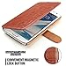 Mulbess Layered Samsung Galaxy Note 2 Leather Case，Flip Phone Case Wallet with Magnetic Clasp for Samsung Galaxy Note 2 Cover, Brown