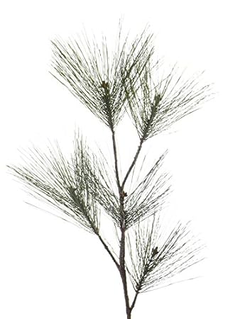 artplants Set 6 x Künstlicher Pinienzweig TEPPO, grün, 65 cm - Weihnachts-Zweig/Tannenzweig