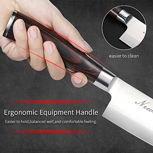 NEWONE Chef Knife,8 inches Professional Kitchen Knife High Carbon,Sharp Knives with Ergonomic Equipment Handle - Thumbnail 3