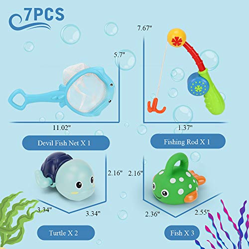 Juego De Pesca Magnético Con 30 Animales Acuáticos, 2 Cañas Y 2 Redes, Para Baño, Piscina O Playa, Educativo Y Divertido Para Niños +3 Años