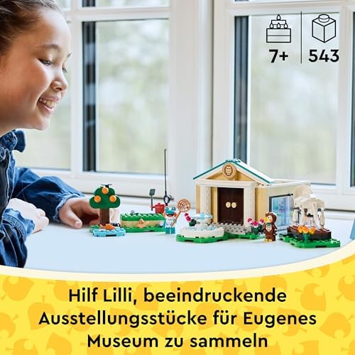 Animal Crossing - Eugens Museumssammlung - Interaktives Spielset mit Eugen & Liliane Minifiguren, Dinosaurierfossilien & Zubehör - Gamer Geschenk für Mädchen & Jungen ab 7 Jahren - 77056