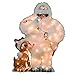 ProductWorks 32 Inch Rudolph The Red-Nosed Reindeer and Bumble Indoor/Outdoor Christmas Yard Ornament, Holiday Display with 80 Clear LED Lights