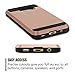 Anuck Galaxy S6 Edge Plus Case, Slidable ID Card Slot Holder Galaxy S6 Edge Plus Wallet Case [Card Pocket] Shockproof Rubber Bumper Protective Case Cover for Samsung Galaxy S6 Edge Plus - Rose Gold