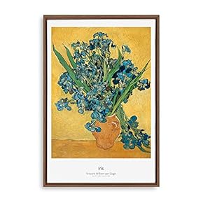Framed Canvas Wall Art Twelve Sunflowers by Vincent Van Gogh Canvas Prints Home Artwork Decoration for Living Room,Bedroom - 16x24 inches
