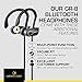 GR-8 Bluetooth Headphones + BONUS Car Charger & Armband By Hematiter | Up to 8 Hours of Music Best Wireless Earbuds for Sports, Workouts & Running | IPX7 Waterproof Earphones with Premium Sound