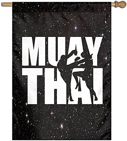 100% Polyester Fiber Muay Thai Vertical Flag Of The Family27 X 37 Inche