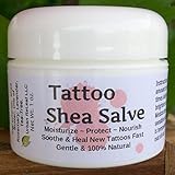 TATTOO SHEA SALVE! 1 oz. Quickly heal & protect your ink! Prevents color loss. 100% Natural, Vegan. Stops itching, Soothing! Pure Shea Butter, Essential Oils. Brightens tattoos!