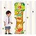 Wall Sticker Decal Winnie the Pooh Height Measurement Kids Bedroom Nursery Daycare and Kindergarten Mural Decor DIY Self adhesive Removable