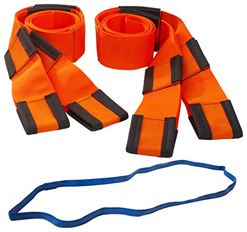 Forearm Forklift L74995CNFRB Lifting & Moving Straps with Free Mover's Rubber Band, , Orange