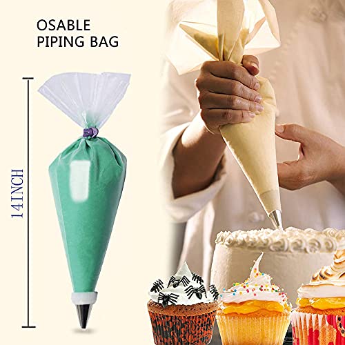 Piping Bags Disposable Thickened 100 Pieces 14 Inch Heavy Duty Anti