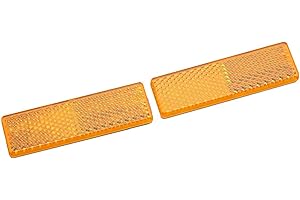 MFC PRO Rectangular Safety Stick-on Reflector Truck Trailer Warning Reflective Plate for Car Caravan Lorry Bus(Yellow, 70x28mm)