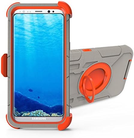 Samsung Galaxy S8 Plus Case,kingmingsheng [Bolt Series] [Full body] Kickstand [Military Grade Drop Tested] Holster Belt Clip WITHOUT Screen Protector for Samsung Galaxy S8 + Plus 2017 Release Gray