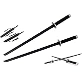 Snake Eye Tactical Dual Twin Ninja Sword with Dual Shoulder Sheath Each Blade