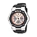 Casio Women's BGA110-1B Baby-G Shock Resistant Black and Silver-Tone Analog Sport Watch