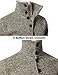 H2H Men's Slim Fit Turtleneck Basic Knit Sweater with Buttons Oatmeal US XL/Asia 2XL (CMTTL091)
