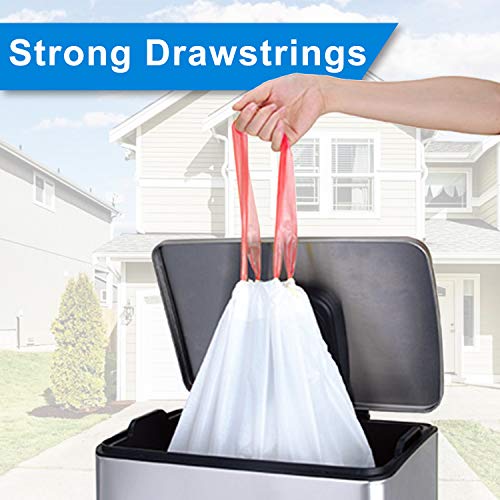 Drawstring Trash Bags,MEMX 4 Gallon Small Garbage Bags Wastebasket Bin Liners Strong Plastic Trash Bags for Bathroom,Bedroom,Office Trash Can.(100 Count)