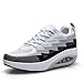 JARLIF Women's Comfortable Platform Walking Sneakers Lightweight Casual Tennis Air Fitness Shoes Black US8