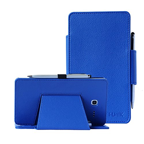 i-UniK Alcatel Onetouch POP 7 LTE Case 2016 T-Mobile Model 9015W Slim Folio Tablet Cover [Bonus Stylus] - (Blue)