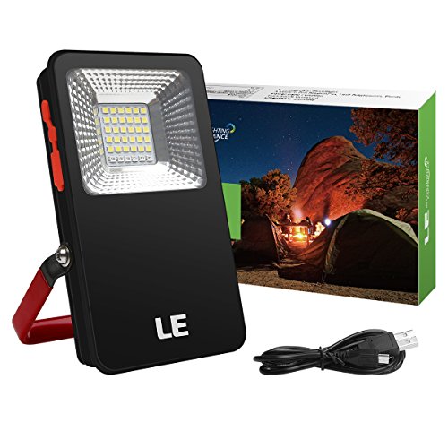 LE 10W LED Portable Floodlight, USB Rechargeable Camping ...