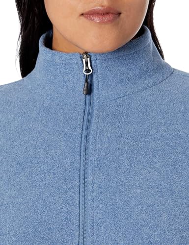 AMAZON ESSENTIALS WOMEN’S CLASSIC-FIT FULL-ZIP POLAR SOFT FLEECE JACKET (AVAILABLE IN PLUS SIZE), BLUE HEATHER, 4X