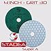 Stadea DPPD04SPRA030G1P Dry Diamond Polishing Pad for Concrete Granite Polishing with 4-Inch Grit 30
