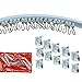Curtain and Drapery Ceiling Track Set with Hooks - 3 Meter (9.8 feet) of Track, Easily Cut to Size and Everything Included for Install