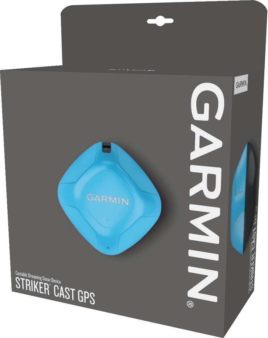 Garmin Striker Cast Castable with GPS Sonar Device, Easy to Read Sonar, 60m Castable Range, Quick Set Up, Up to 10 Hours of Rechargeable Battery Life, Blue