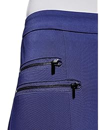 Pantalones de dama con cremallera decorativa