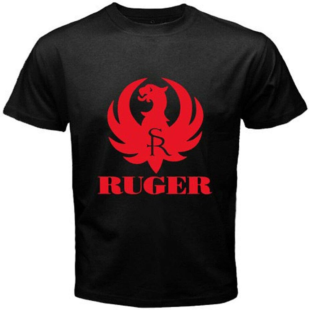 Ruger Pistol Revolver TShirt Printed Tee for Men's ShortSleeve