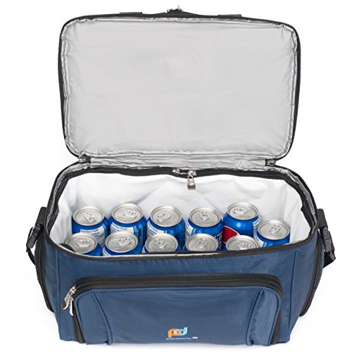 Cooler Bag Large 15x12x9 Inches.Two Insulated Compartments, Heavy Duty