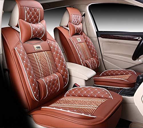 HRFHLHY Easy to clean car seat cover compatible with car seat cover Toyota series Corolla, Crown, Reiz, Camry, Vios, Fit, Prado, Highlander, Land Cruiser, RAV4,Brass,Fit