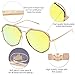 SOJOS Aviator Sunglasses Metal Frame Flat Mirrored Lens SJ1004 with Gold Frame/Olivine Mirrored Lens