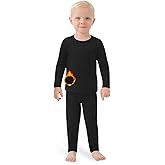 Rupy 2T-5T Toddler Thermal Underwear Set for Kids Fleece Lined Toddler Long Johns for Boys Girls Soft Base Layer Winter