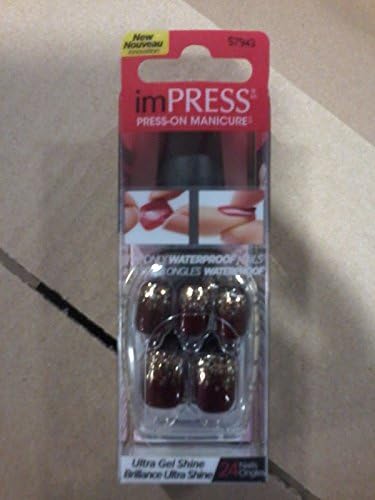 **NEW 2015** KISS imPRESS "NIGHT FEVER" 2x Longer Lasting Short Nails by Broadway Press-On Manicure Nails